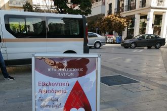 Εθελοντική αιμοδοσία από την Μητρόπολη Πατρών