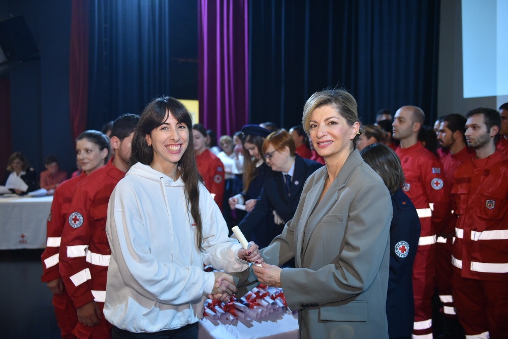 Η Αντιδήμαρχος Υγείας και Πρόνοιας Βίβιαν Σαμούρη στην τελετή του Ε.Ε.Σ.