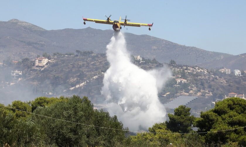 Κινητοποίηση για φωτιά στο Μοναστηράκι Βόνιτσας – Σηκώθηκαν εναέρια μέσα