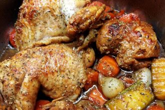 Κοτόπουλο με μπύρα στην κατσαρόλα