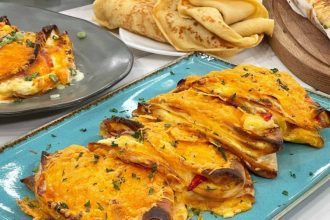 Κρέπες φούρνου με αλλαντικά και κρέμα τυρί