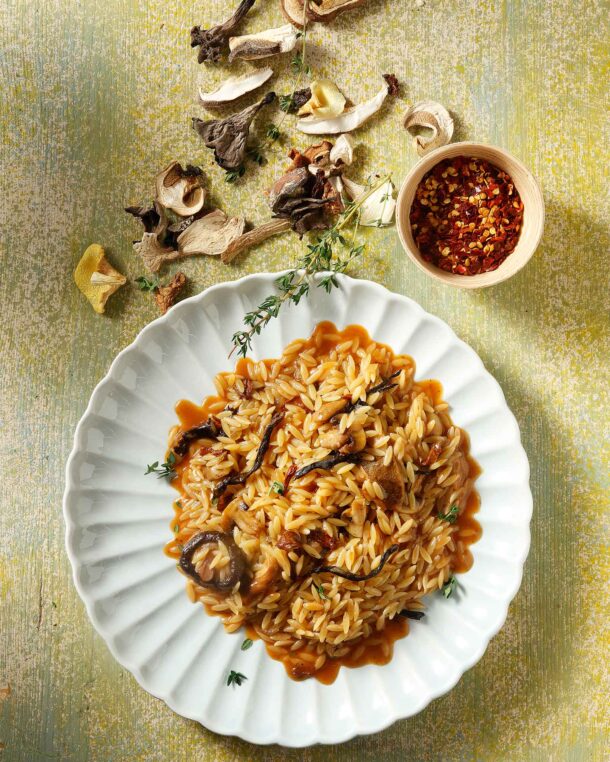 Κριθαρότο με μανιτάρια