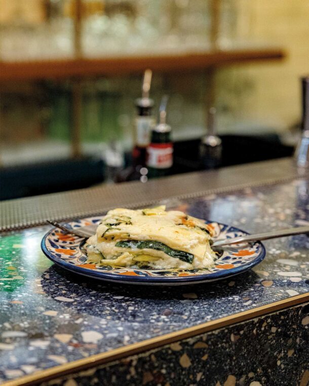 Λαζάνια με κολοκύθια και τυρί scamorza