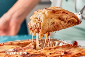 Λαζάνια στο φούρνο με τυριά, κόλαση