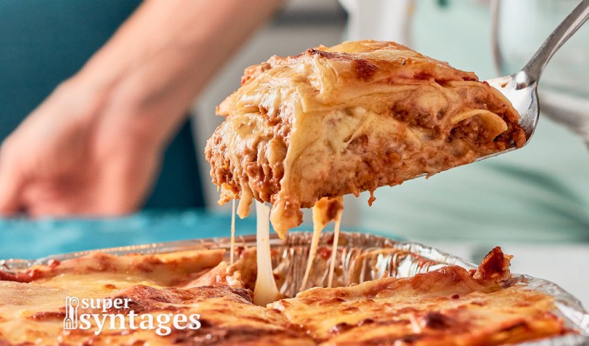 Λαζάνια στο φούρνο με τυριά, κόλαση