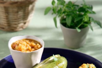 Μαλτέζικα κολοκυθάκια με ανθότυρο και αυγά