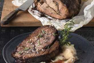 Γεμιστό μοσχαρίσιο ρολό με μανιτάρια και τυρί