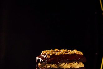 Mud cake σοκολάτας με βουτυρόκρεμα φυστικοβούτυρου