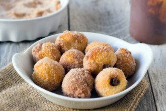 Λουκουμάδες με σοκολάτα