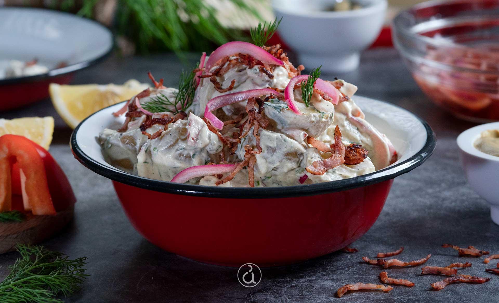 Πατατοσαλάτα με φρέσκο τυρί κρέμα