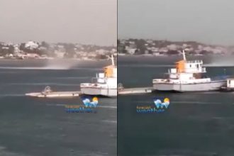 Καιρός: Εντυπωσιακός υδροστρόβιλος στο Πέραμα! ΒΙΝΤΕΟ