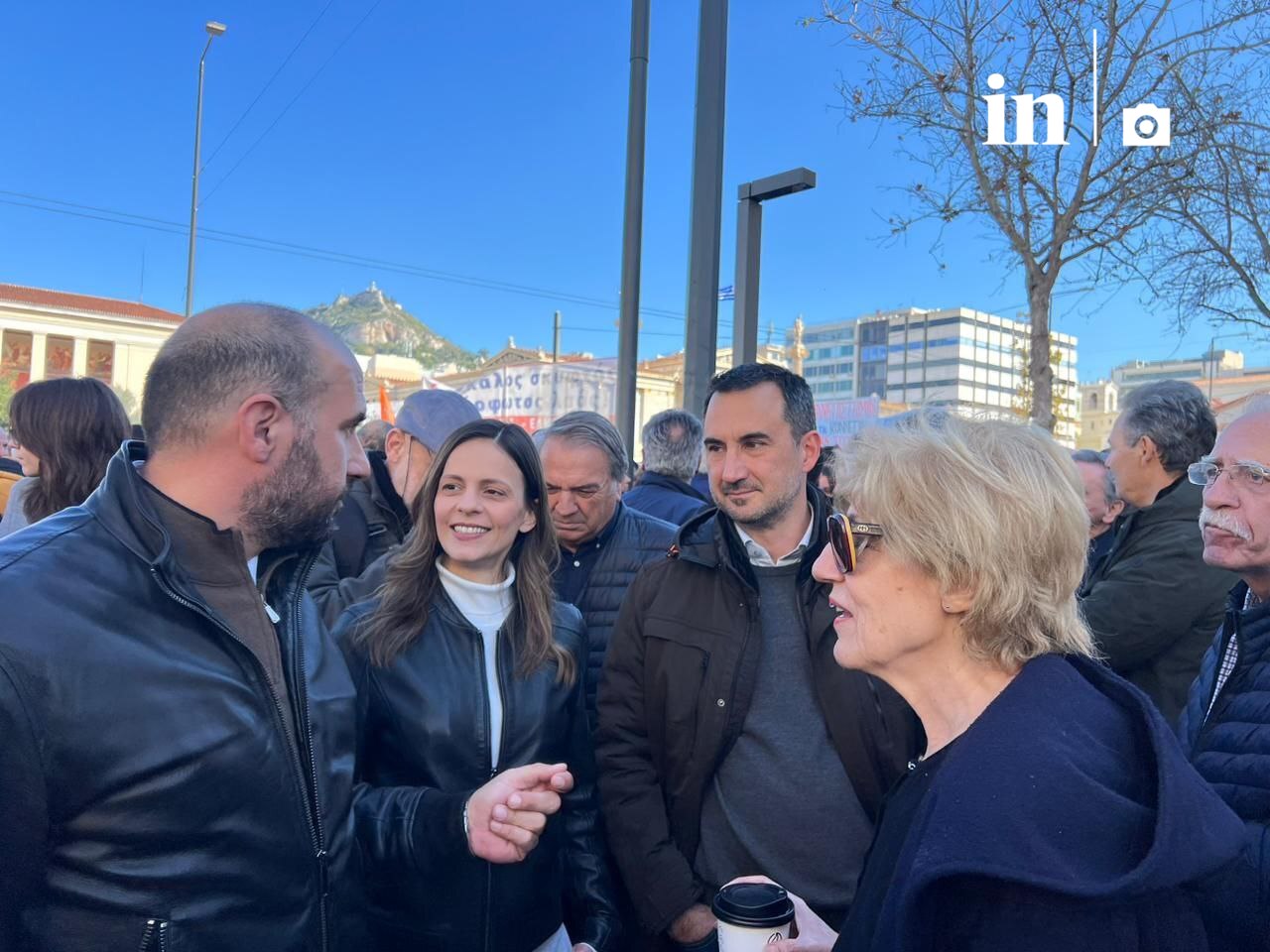 Στο φοιτητικό συλλαλητήριο η Σία Αναγνωστοπούλου