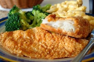 Φιλέτο πέρκας με παρμεζάνα