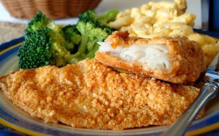 Φιλέτο πέρκας με παρμεζάνα