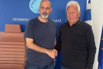 Συνάντηση Μπονάνου με τον πρόεδρο της ΑΕΤ Νίκης, Παναγιώτη Θεοδωρόπουλο