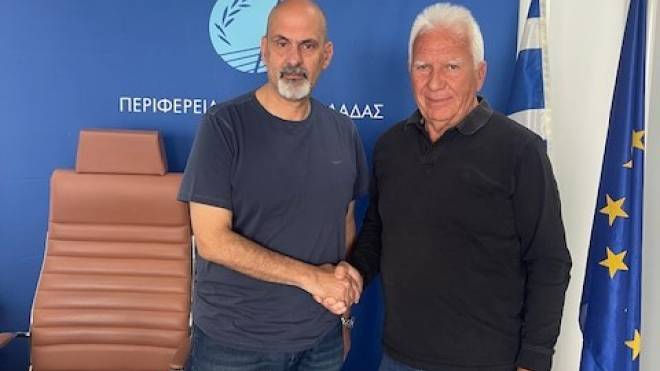 Συνάντηση Μπονάνου με τον πρόεδρο της ΑΕΤ Νίκης, Παναγιώτη Θεοδωρόπουλο