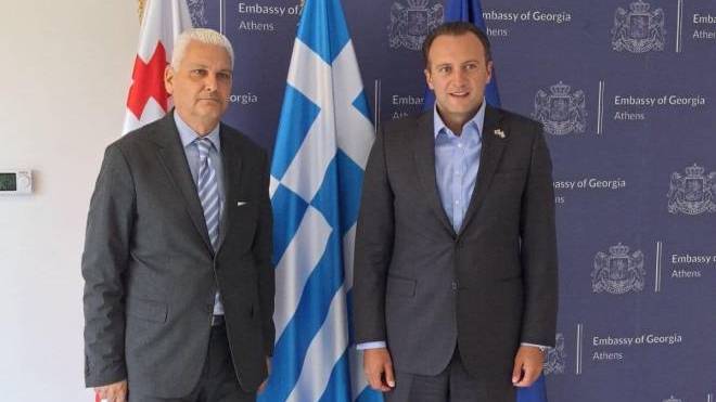 Στον εορτασμό του Αγ. Ανδρέα ο Πρέσβης της Γεωργίας στην Ελλάδα μετά από πρόσκληση του Αντιπεριφερειάρχη, Φ. Ζαΐμη