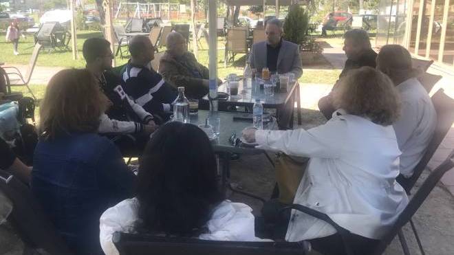 Ο υποψήφιος ευρωβουλευτής Φώτης Ηλιόπουλος συναντήθηκε με φίλους της "ΝΙΚΗΣ" στο Μεσολόγγι