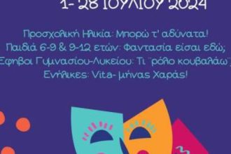 ΔΗ.ΠΕ.ΘΕ. Πάτρας: Καλοκαιρινά θεατρικά εργαστήρια για όλες τις ηλικίες