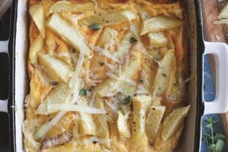 Χωριάτικες πατάτες φούρνου με αυγά