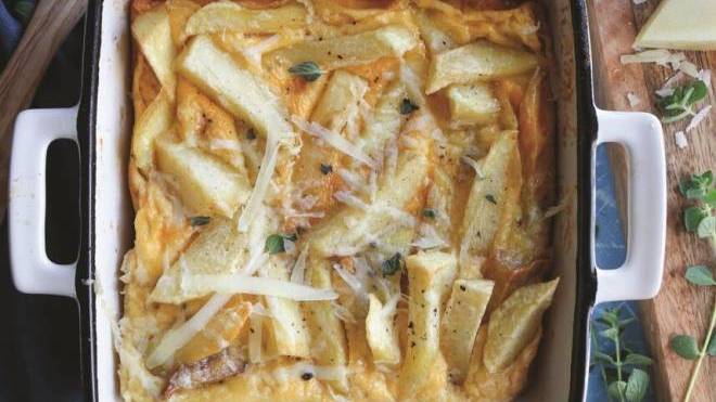 Χωριάτικες πατάτες φούρνου με αυγά