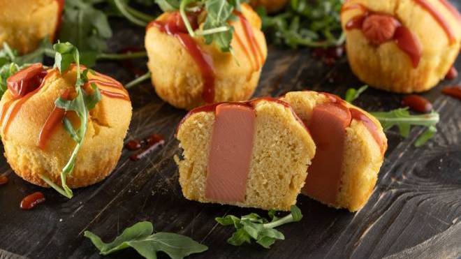 Corn dog muffins