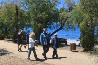 Ο Τάκης Πετρόπουλος στο Έλος της Αγυιάς για την ολοκλήρωση των εργασιών Πρασίνου και στο Πλατανόδασος