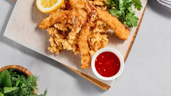 Γαρίδες tempura