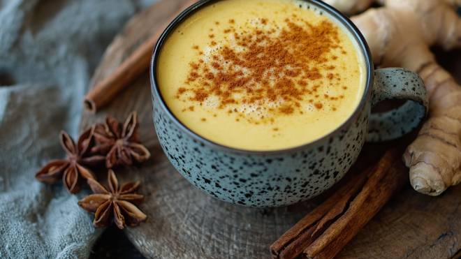 Φθινοπωρινό και θρεπτικό latte με κουρκουμά