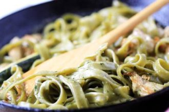 Μακαρονάδα με κοτόπουλο και πέστο