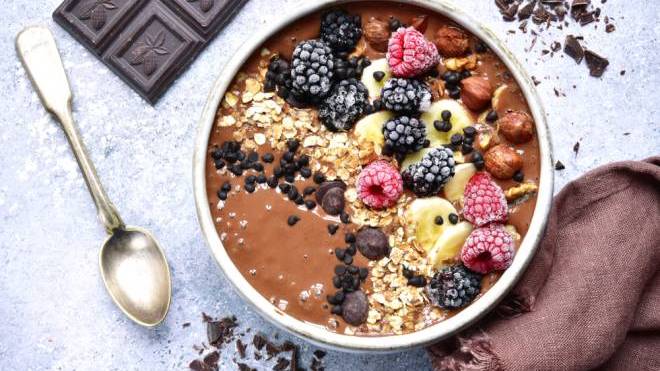 Smoothie bowl σοκολάτα μπανάνα