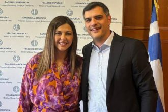 Συνάντηση του Ανδρέα Τσώκου με την υπουργό Σοφία Ζαχαράκη