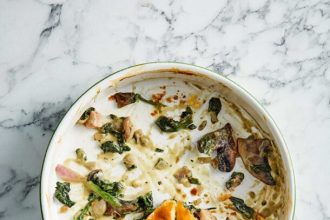 Pot pie με μανιτάρια, σπανάκι και κοτόπουλο