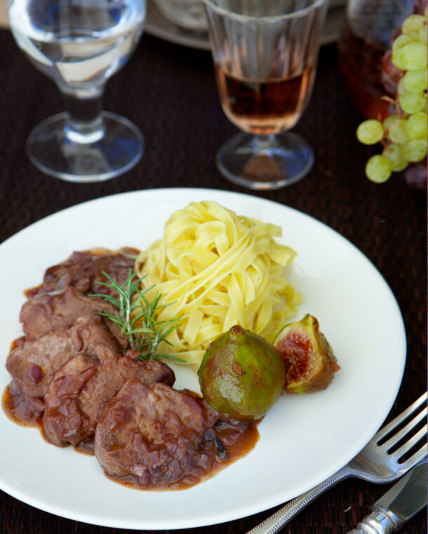 Ψαρονέφρι με σύκα και ταλιατέλες