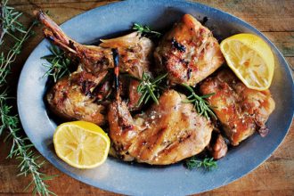 Κουνέλι ψητό με μουστάρδα