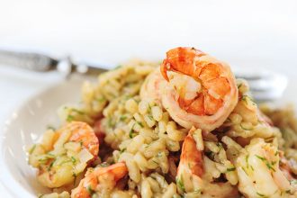 Ριζότο με γαρίδες και μανιτάρια