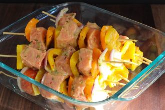 Σουβλάκια σολομού με πορτοκάλι