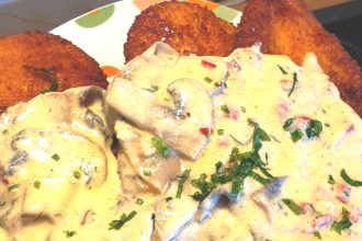 Σάλτσα μανιταριών για σνίτσελ και μακαρόνια