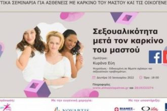 Αλμα Ζωής Πάτρας: Webinar – Σεξουαλικότητα μετά τον καρκίνο του μαστού