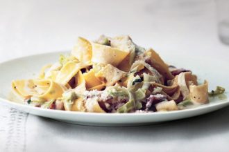 Παπαρδέλες με μανιτάρια στο φούρνο