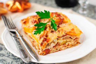 Λαζάνια με κοτόπουλο και κολοκύθα