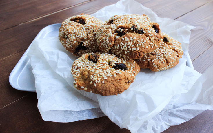 Μπισκότα κανέλας με σταφίδες