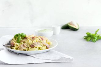 Καρμπονάρα με σος αβοκάντο