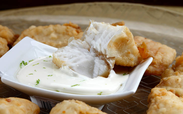 Φιλέτο ψαριού με κάρυ και γιαούρτι