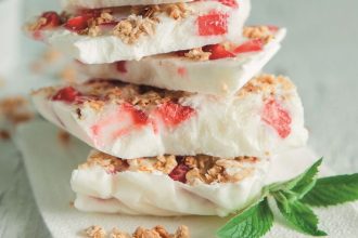 Παγωμένες μπάρες γιαουρτιού