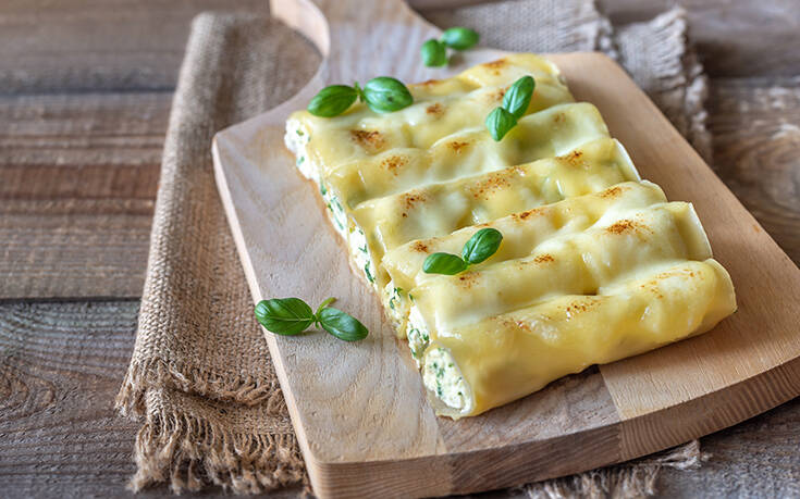 Κανελόνια με σπιτική ζύμη για κρέπες