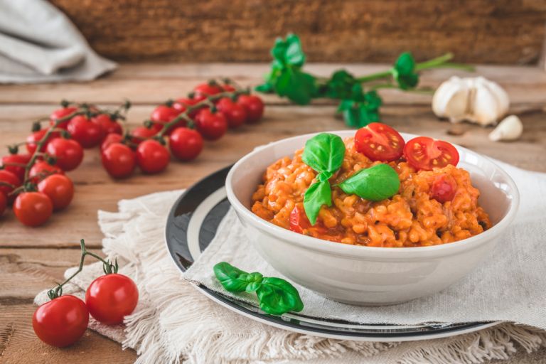 Ριζότο με ντοματίνια και μασκαρπόνε