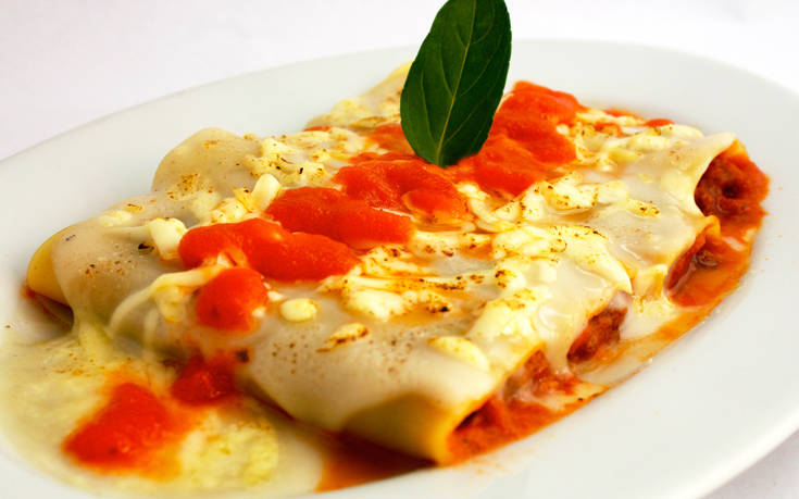 Κανελόνια με ζύμη σπιτικής κρέπας