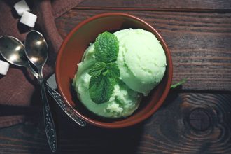 Σπιτικό παγωτό μέντα