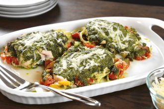 Ψητό κοτόπουλο με πέστο και μοτσαρέλα